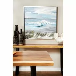 Grayson Lane Gold Wood Framed 40-in H X 40-in W Coastal Resin Painting -GRAYSON LANE SHOP 330945190 AlternateImage2