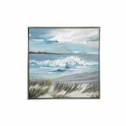 Grayson Lane Gold Wood Framed 40-in H X 40-in W Coastal Resin Painting -GRAYSON LANE SHOP 330945190 AlternateImage5