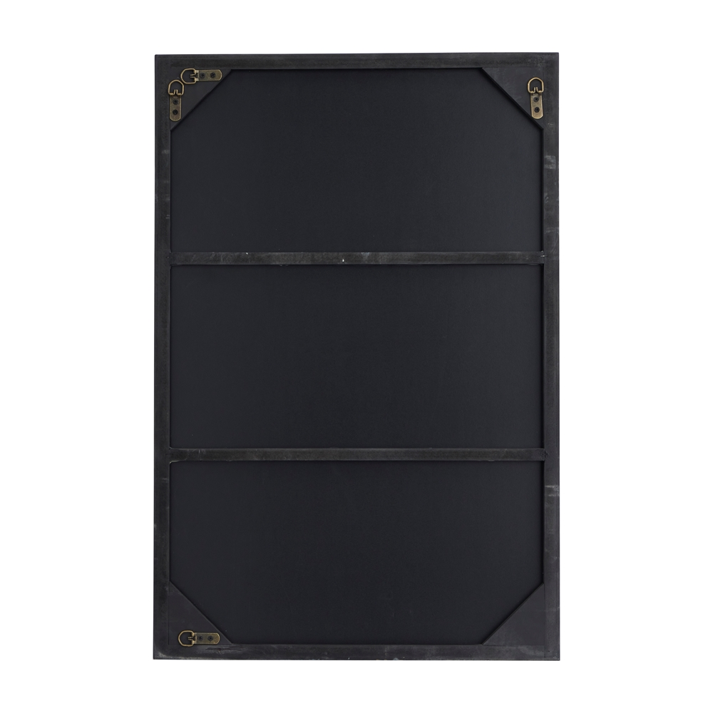 Grayson Lane 36-in X 24-in Rectangle Black Wooden Wall Mirror 5 Grayson Lane 36-in X 24-in Rectangle Black Wooden Wall Mirror - Image 5