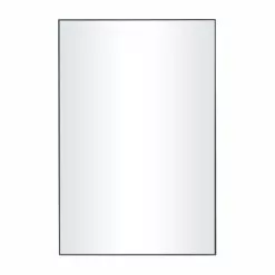 Grayson Lane 36-in X 24-in Rectangle Black Wooden Wall Mirror