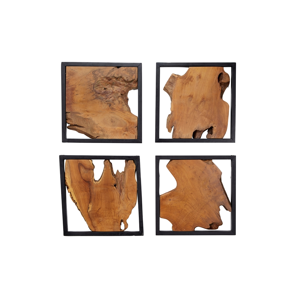 Grayson Lane 17.75-in H X 17.75-in W Abstract Wood Wall Accent - Set Of 4 5 Grayson Lane 17.75-in H X 17.75-in W Abstract Wood Wall Accent - Set Of 4 - Image 5
