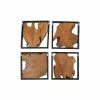 Grayson Lane 17.75-in H X 17.75-in W Abstract Wood Wall Accent - Set Of 4