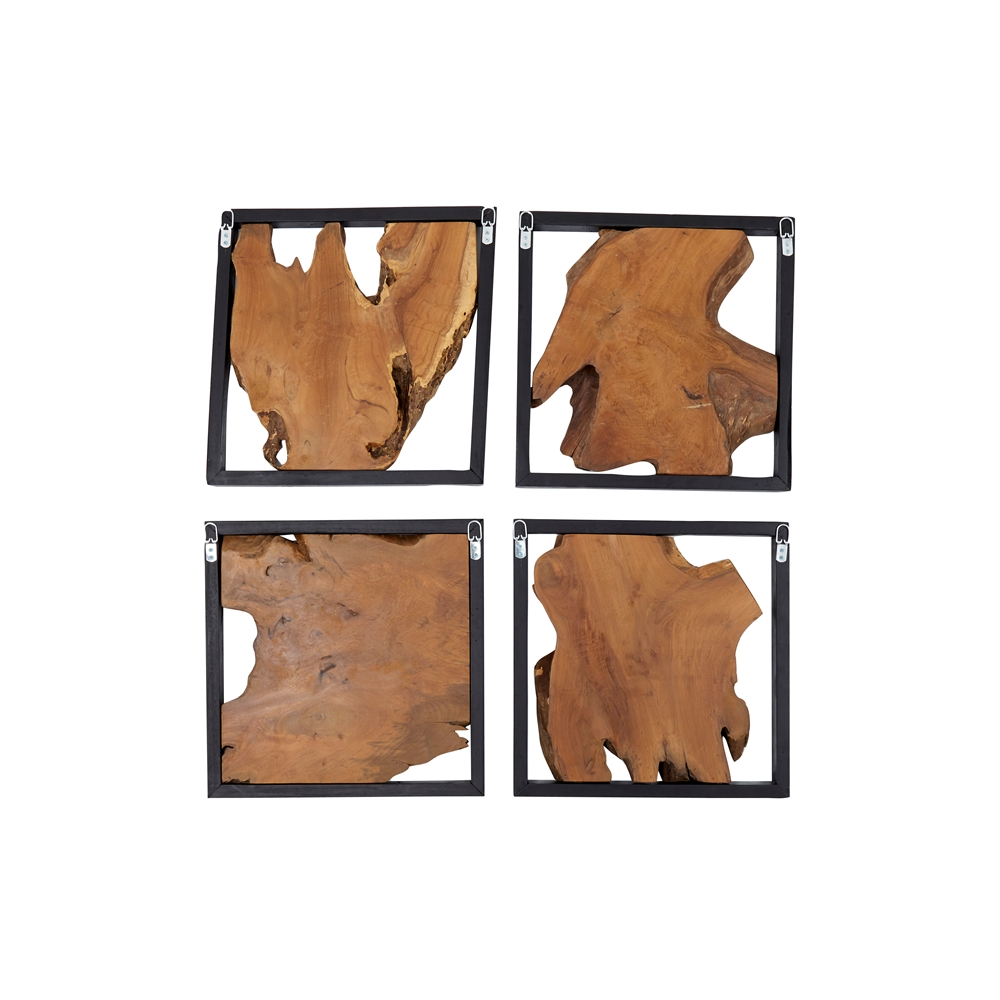 Grayson Lane 17.75-in H X 17.75-in W Abstract Wood Wall Accent - Set Of 4 1 Grayson Lane 17.75-in H X 17.75-in W Abstract Wood Wall Accent - Set Of 4
