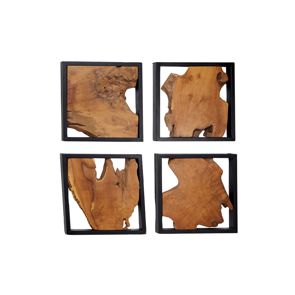 Grayson Lane 17.75-in H X 17.75-in W Abstract Wood Wall Accent - Set Of 4 6 Grayson Lane 17.75-in H X 17.75-in W Abstract Wood Wall Accent - Set Of 4 - Image 6