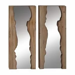 Grayson Lane 31.40-in X 13.5-in Rectangle Brown Wall Mirror -GRAYSON LANE SHOP 330945199 MainImage 001