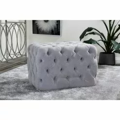 Grayson Lane Vintage Light Grey Tufted Rectangle Ottoman 7 Grayson Lane Vintage Light Grey Tufted Rectangle Ottoman -GRAYSON LANE SHOP 330945205 AlternateImage1