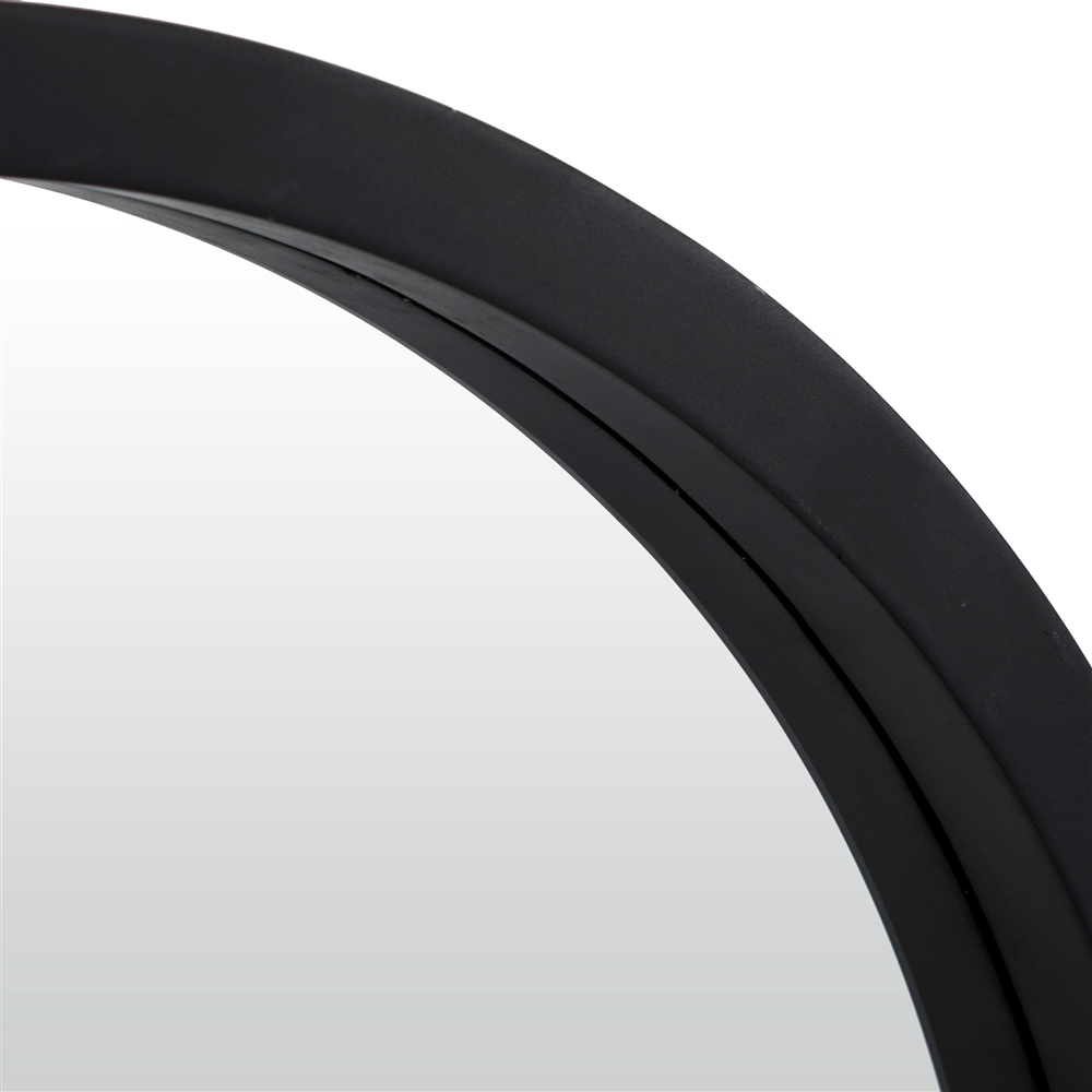 Grayson Lane 32-in X 32-in Round Black Wall Mirror 2 Grayson Lane 32-in X 32-in Round Black Wall Mirror - Image 2
