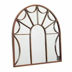 Grayson Lane 35-in X 35-in Arch Black Wall Mirror
