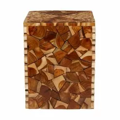 Grayson Lane Modern Brown Teak Wood Jigsaw Rectangle Ottoman 10 Grayson Lane Modern Brown Teak Wood Jigsaw Rectangle Ottoman -GRAYSON LANE SHOP 330945227 AlternateImage5