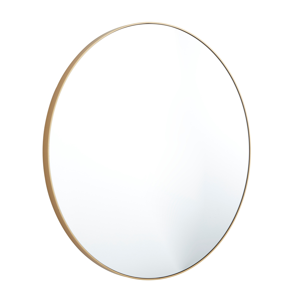 Grayson Lane 36-in X 36-in Round Gold Wall Mirror 2 Grayson Lane 36-in X 36-in Round Gold Wall Mirror - Image 2