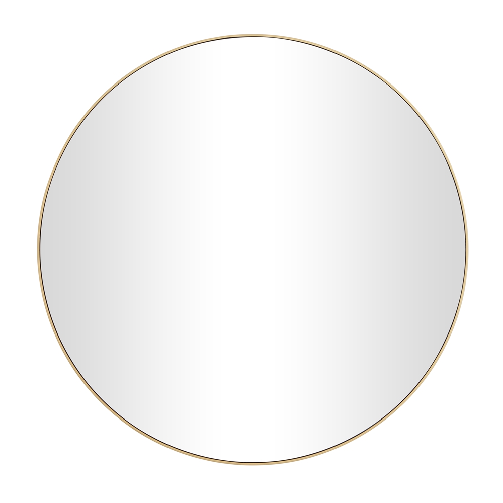 Grayson Lane 36-in X 36-in Round Gold Wall Mirror 1 Grayson Lane 36-in X 36-in Round Gold Wall Mirror