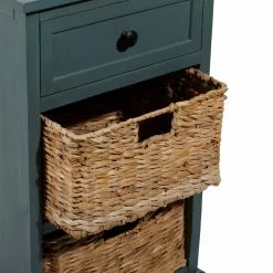 Grayson Lane 28-in X 16-in Blue Wood Traditional End Table With Storage Baskets -GRAYSON LANE SHOP 330945234 AlternateImage4