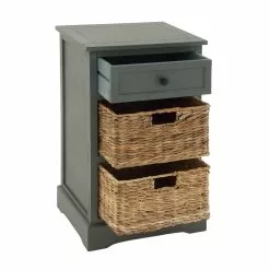 Grayson Lane 28-in X 16-in Blue Wood Traditional End Table With Storage Baskets -GRAYSON LANE SHOP 330945234 AlternateImage6