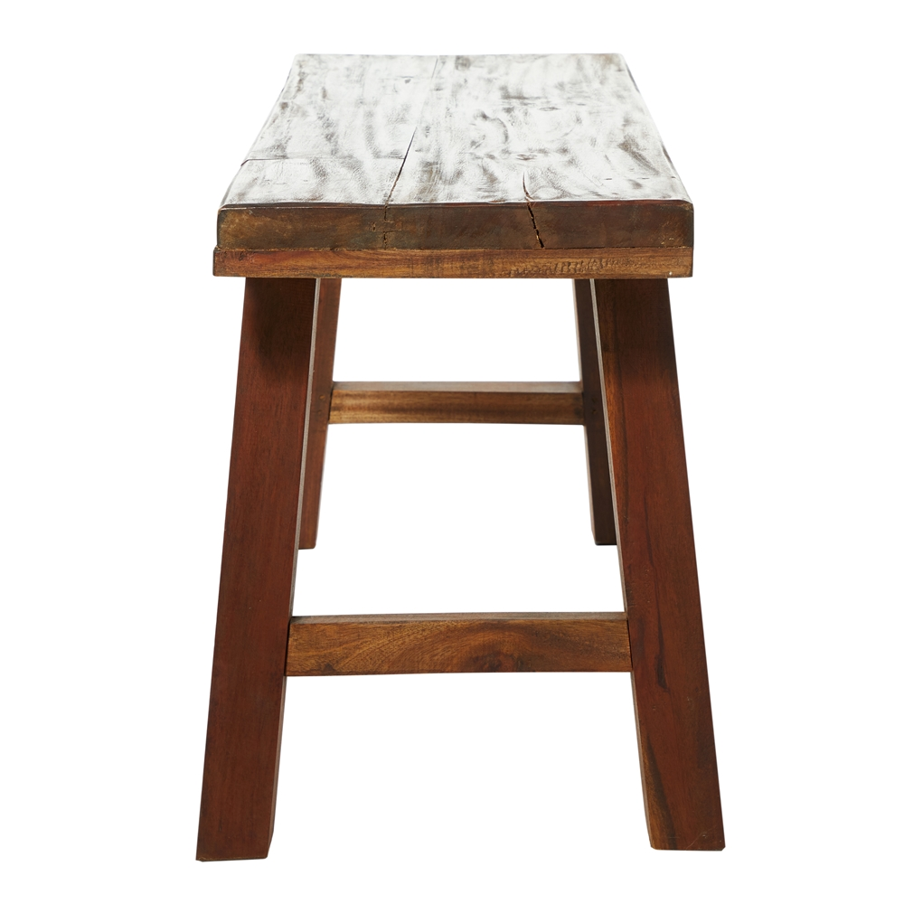 Grayson Lane 19-in X 44-in Industrial Brown Accent Bench 5 Grayson Lane 19-in X 44-in Industrial Brown Accent Bench - Image 5