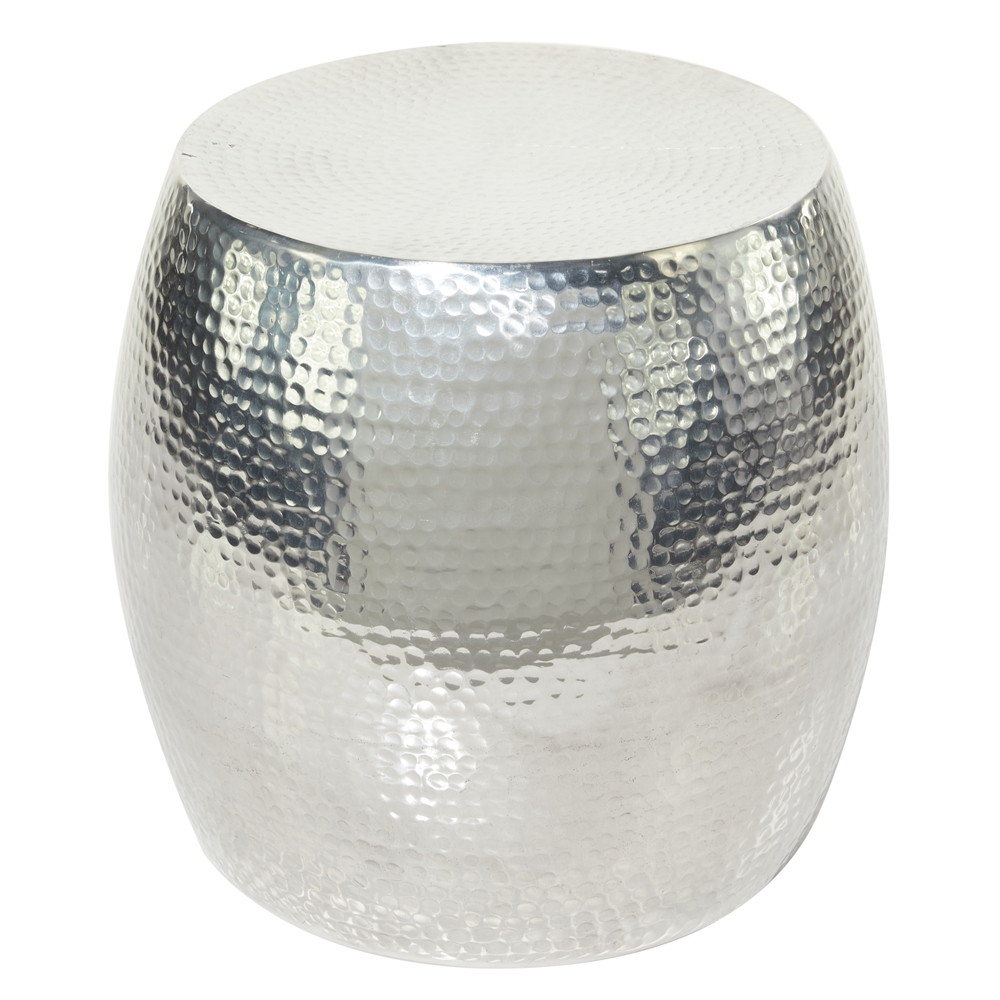 Grayson Lane 16-in X 14-in Silver Aluminum Contemporary Round End Table 5 Grayson Lane 16-in X 14-in Silver Aluminum Contemporary Round End Table - Image 5