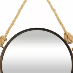 Grayson Lane 35.5-in X 24.10-in Round Brown Wall Mirror -GRAYSON LANE SHOP 330945266 AlternateImage4