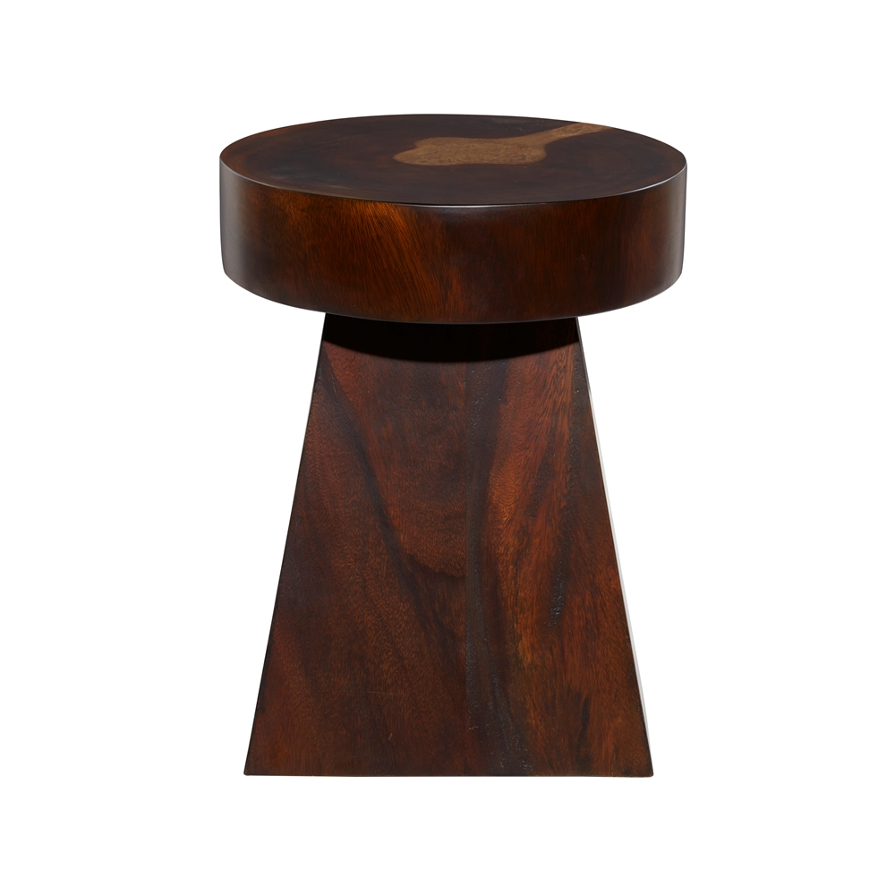 Grayson Lane 20-in X 16-in Brown Wood Contemporary Round End Table 3 Grayson Lane 20-in X 16-in Brown Wood Contemporary Round End Table - Image 3