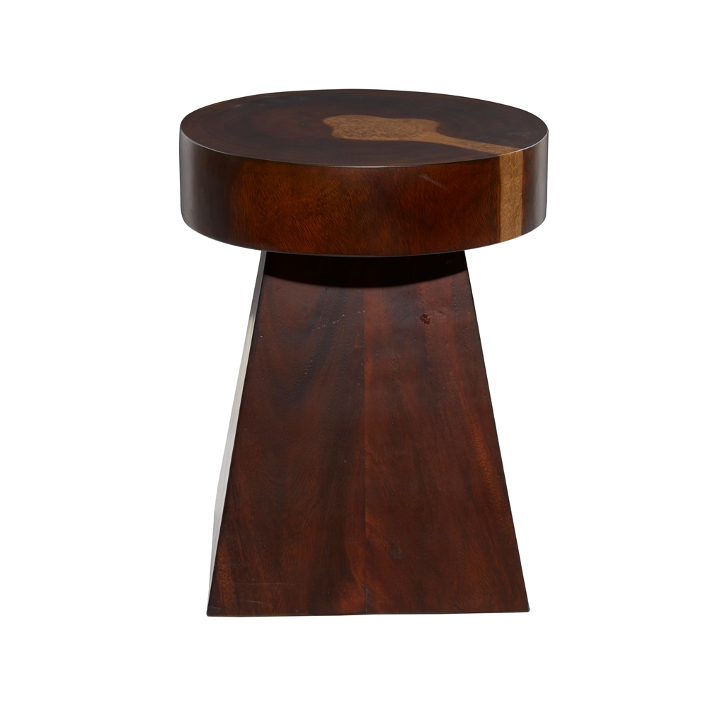 Grayson Lane 20-in X 16-in Brown Wood Contemporary Round End Table 5 Grayson Lane 20-in X 16-in Brown Wood Contemporary Round End Table - Image 5