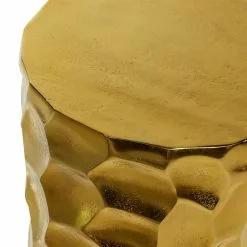 Grayson Lane Modern Hammered Gold Metal Round Ottoman -GRAYSON LANE SHOP 330945272 AlternateImage3