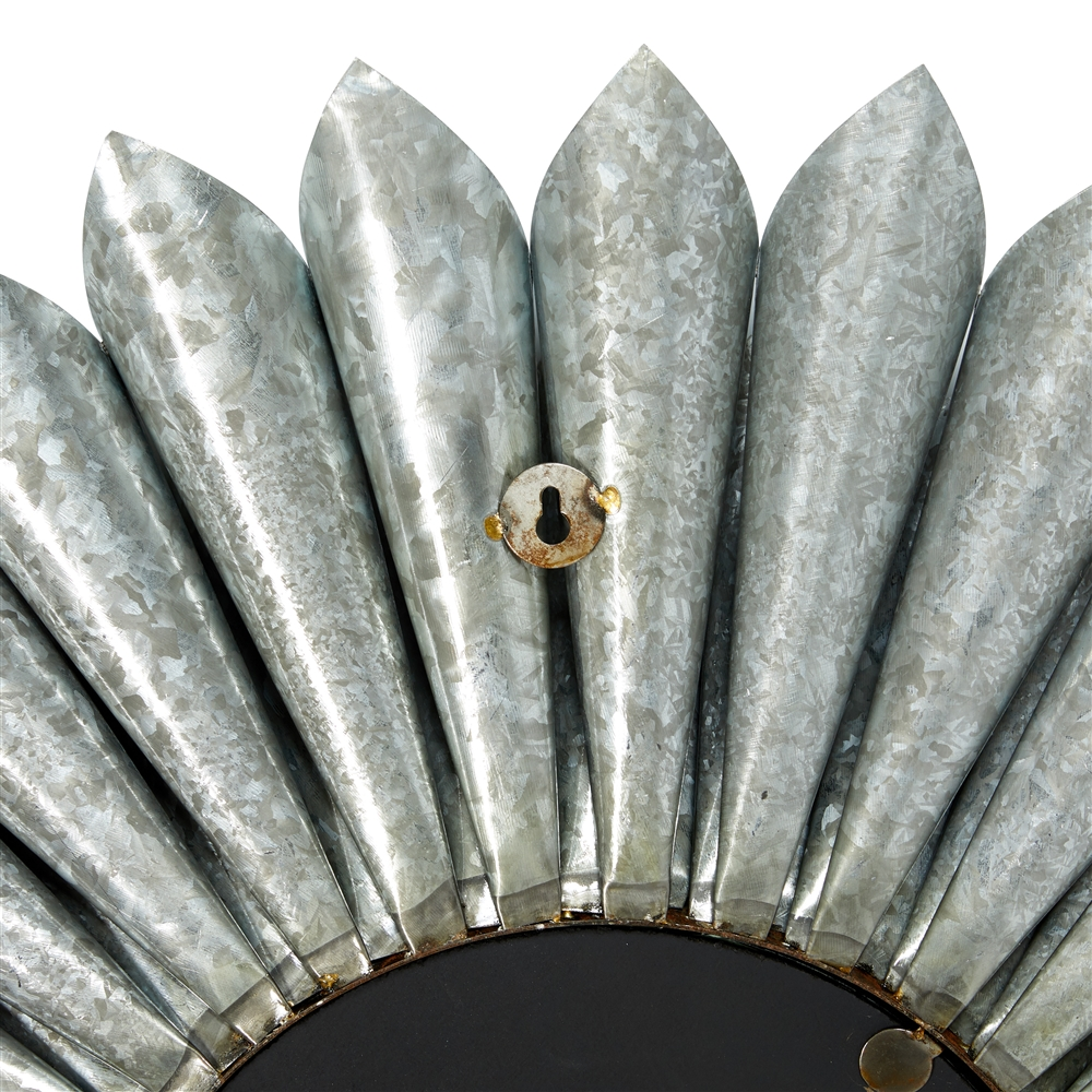 Grayson Lane 32-in X 32-in Round Grey Wall Mirror 5 Grayson Lane 32-in X 32-in Round Grey Wall Mirror - Image 5