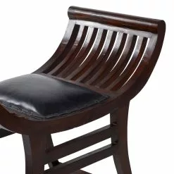 Grayson Lane 26-in X 29-in Dark Brown Accent Bench