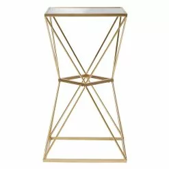 Grayson Lane 28-in X 16-in Gold Metal Glam Square End Table With Mirror Table Top -GRAYSON LANE SHOP 330945288 AlternateImage7