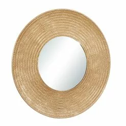 Grayson Lane 35.5-in X 35.5-in Round Gold Wall Mirror