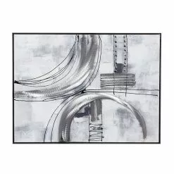 Grayson Lane Silver Metal Framed 30-in H X 40-in W Abstract Wood Painting -GRAYSON LANE SHOP 330945300 AlternateImage5