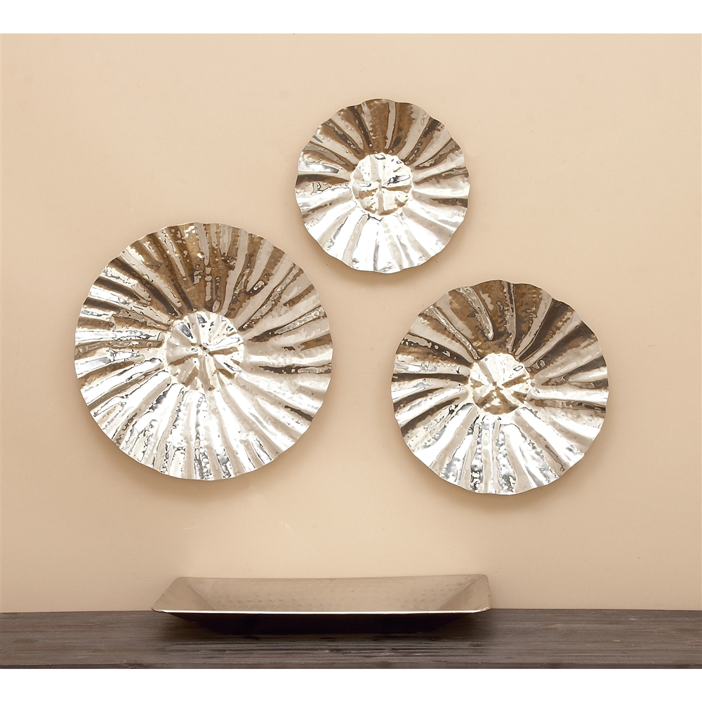 Grayson Lane 17-in H X 17-in W Ornamental Metal Wall Accent - Set Of 3 1 Grayson Lane 17-in H X 17-in W Ornamental Metal Wall Accent - Set Of 3
