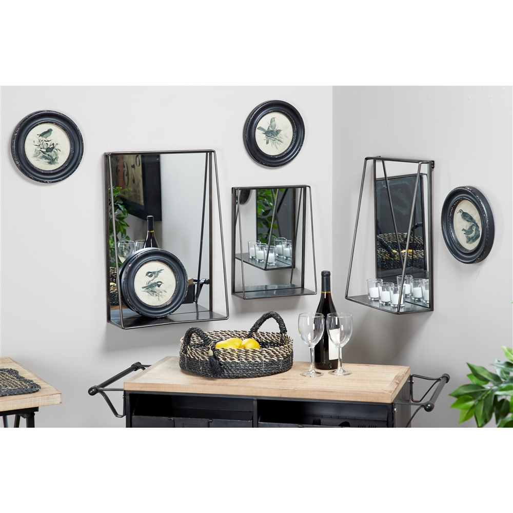 Grayson Lane 23.80-in X 16-in Rectangle Gold Wall Mirror 3 Grayson Lane 23.80-in X 16-in Rectangle Gold Wall Mirror - Image 3