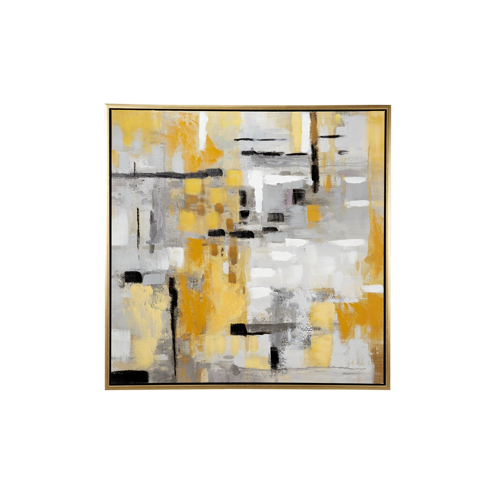 Grayson Lane Gold Wood Framed 40-in H X 40-in W Abstract Resin Painting 5 Grayson Lane Gold Wood Framed 40-in H X 40-in W Abstract Resin Painting - Image 5