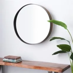 Grayson Lane 31.5-in X 31.5-in Modern Round Black Wall Mirror -GRAYSON LANE SHOP 330945315 AlternateImage1