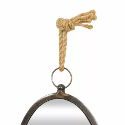 Grayson Lane 21.85-in X 12.90-in Round Grey Wall Mirror 8 Grayson Lane 21.85-in X 12.90-in Round Grey Wall Mirror -GRAYSON LANE SHOP 330945323 AlternateImage4