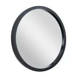 Grayson Lane 30-in X 30-in Round Black Wooden Wall Mirror -GRAYSON LANE SHOP 330945331 AlternateImage5