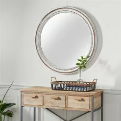 Grayson Lane 36.5-in X 36.5-in Round White Wall Mirror 7 Grayson Lane 36.5-in X 36.5-in Round White Wall Mirror -GRAYSON LANE SHOP 330945333 AlternateImage1