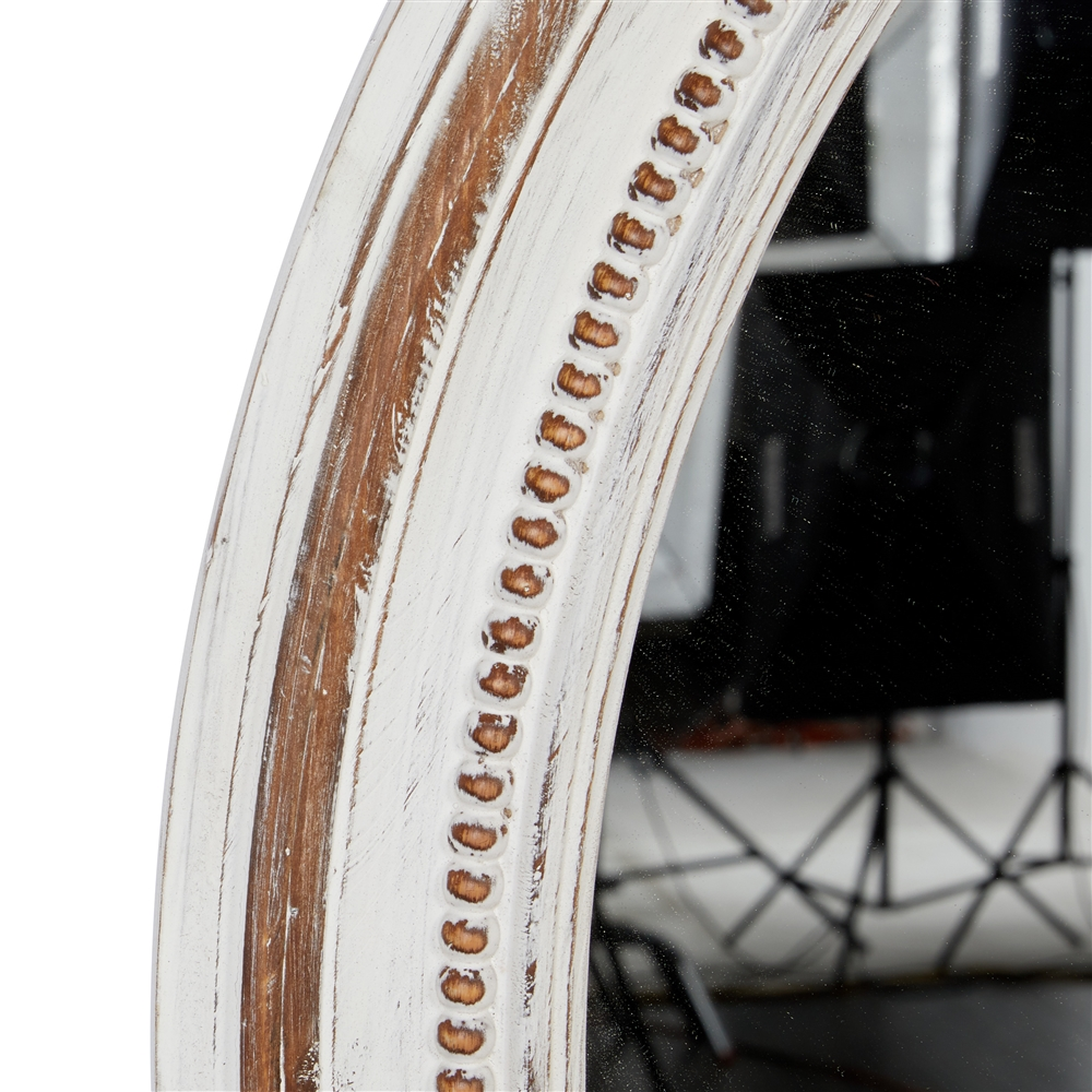 Grayson Lane 36.5-in X 36.5-in Round White Wall Mirror 2 Grayson Lane 36.5-in X 36.5-in Round White Wall Mirror - Image 2