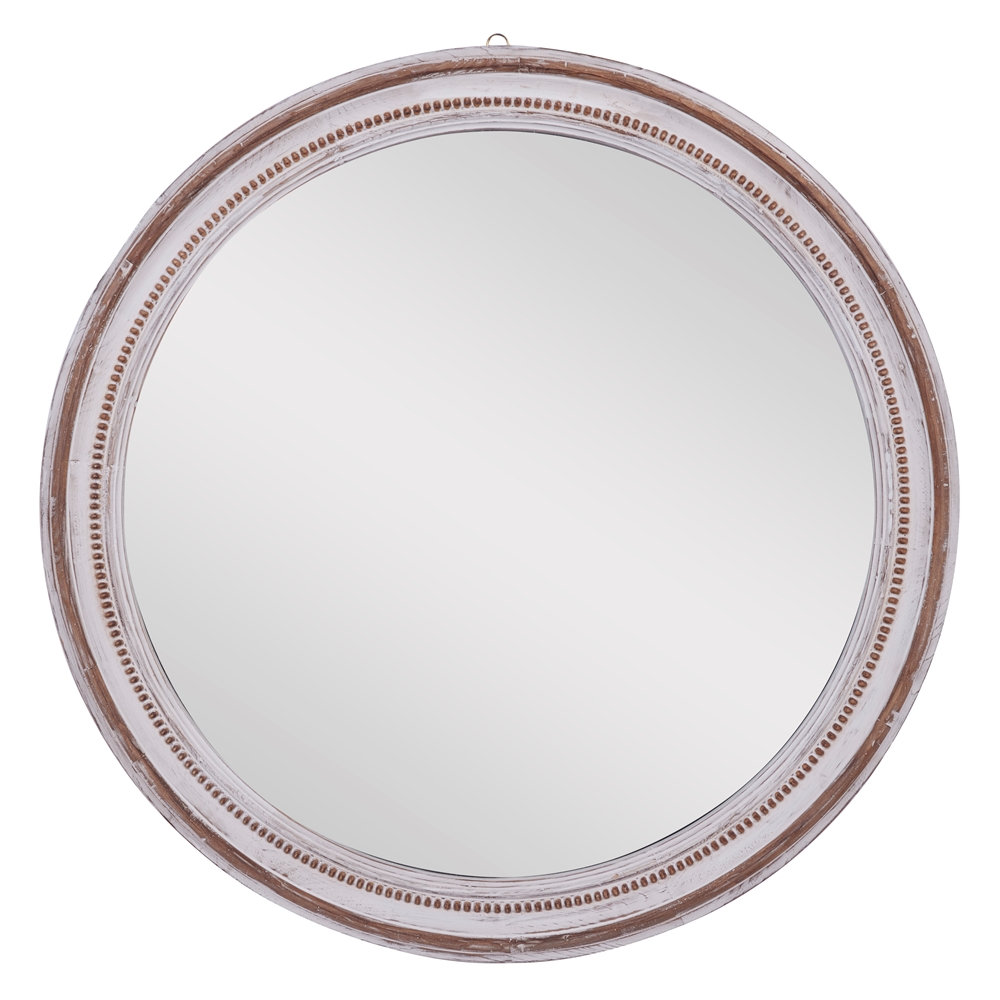 Grayson Lane 36.5-in X 36.5-in Round White Wall Mirror 5 Grayson Lane 36.5-in X 36.5-in Round White Wall Mirror - Image 5