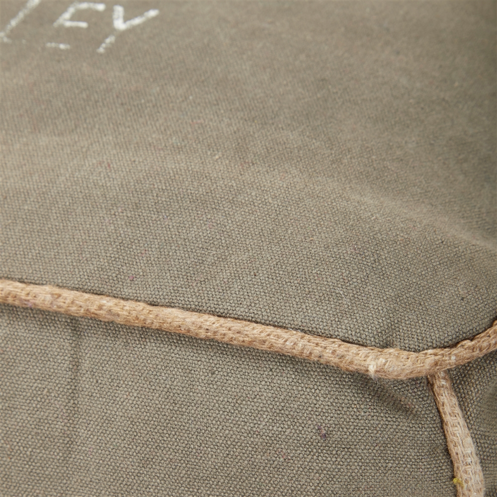 Grayson Lane Farmhouse Grey Canvas Square Ottoman With Handles 8 Grayson Lane Farmhouse Grey Canvas Square Ottoman With Handles - Image 8