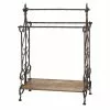 Grayson Lane 41-in X 28-in Black Metal And Light Brown Vintage Quilt Rack