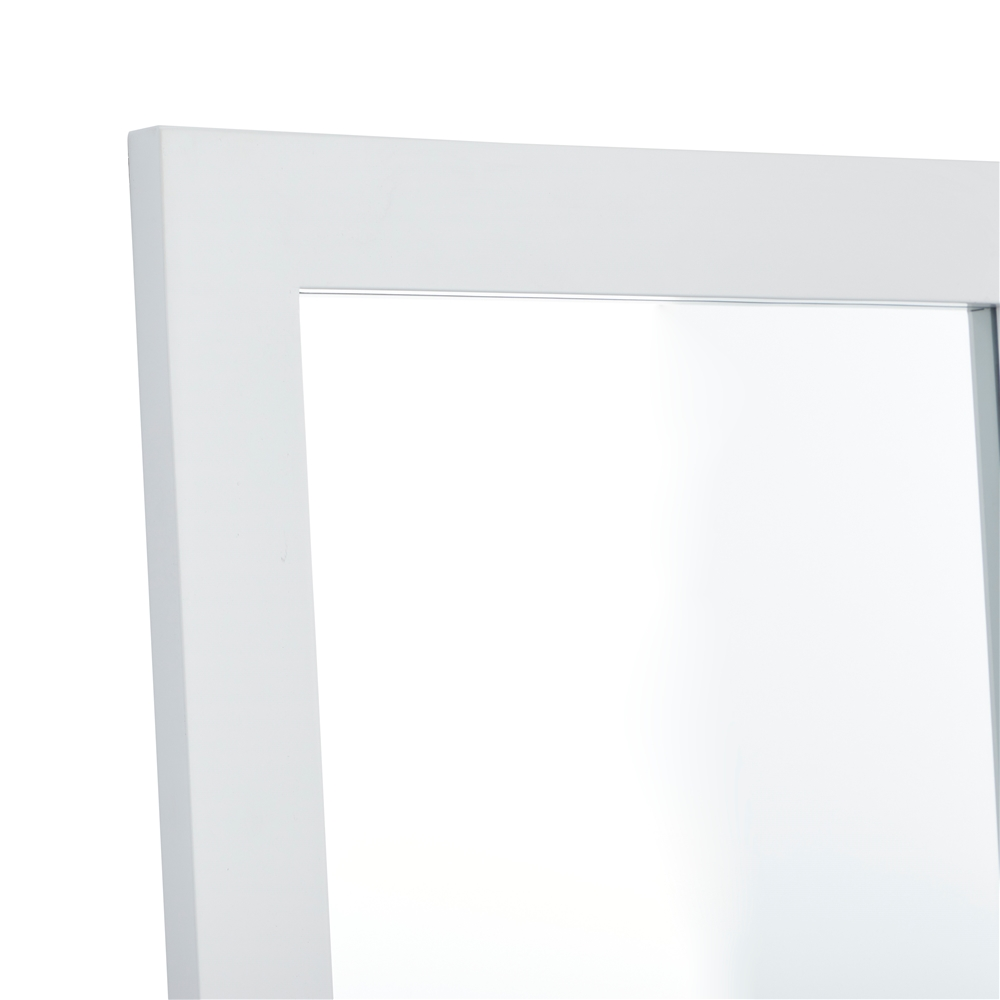 Grayson Lane 42-in X 24-in Rectangle White Wall Mirror 4 Grayson Lane 42-in X 24-in Rectangle White Wall Mirror - Image 4