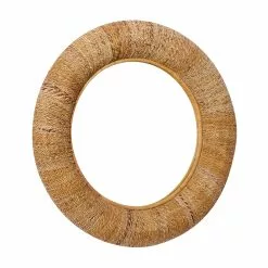 Grayson Lane 34.5-in X 34.5-in Round Brown Wall Mirror