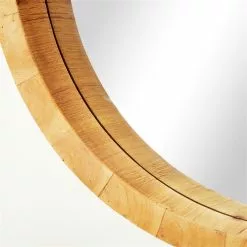 Grayson Lane 31.5-in X 31.5-in Round Brown Wooden Wall Mirror