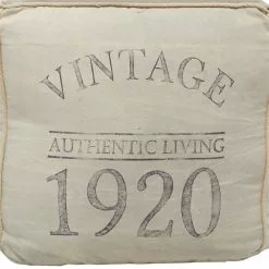 Grayson Lane Vintage Grey Canvas Square Ottoman With Handles 13 Grayson Lane Vintage Grey Canvas Square Ottoman With Handles -GRAYSON LANE SHOP 330945366 AlternateImage4