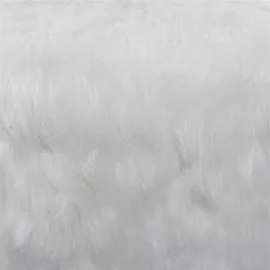 Grayson Lane Modern White Faux Fur Round Integrated Storage Ottoman