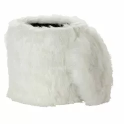 Grayson Lane Modern White Faux Fur Round Integrated Storage Ottoman -GRAYSON LANE SHOP 330945370 AlternateImage5
