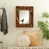 Grayson Lane 28.63-in X 23.75-in Rectangle Brown Wall Mirror
