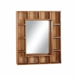 Grayson Lane 28.63-in X 23.75-in Rectangle Brown Wall Mirror -GRAYSON LANE SHOP 330945376 MainImage 001