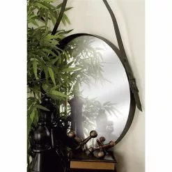 Grayson Lane 30.55-in X 24.70-in Round Black Wall Mirror -GRAYSON LANE SHOP 330945387 AlternateImage1