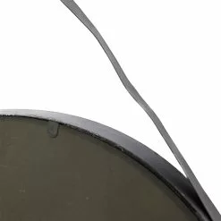 Grayson Lane 30.55-in X 24.70-in Round Black Wall Mirror