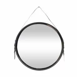 Grayson Lane 30.55-in X 24.70-in Round Black Wall Mirror -GRAYSON LANE SHOP 330945387 MainImage 001
